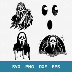 Scream Svg, Ghost Face Svg, Horror Characters Svg, Halloween Svg, Png Dxf Eps Digital File