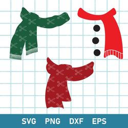 Snowman Scarf Bundle Svg, Snowman Scarf Svg, Christmas Svg, Png Dxf Eps Digital File
