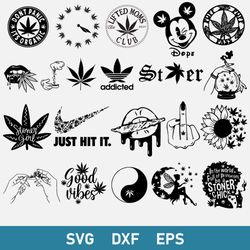 Weed Svg, Marijuana Svg, Cannabis Svg, Smoke Svg, Rolling Tray Svg, Blunt Svg, Dxf Eps File