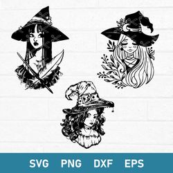 Witch Bundle Svg, Witch Svg, Halloween Svg, Png Dxf Eps Digital File
