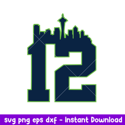 12 Seattle Seahawks Football Svg, Seattle Seahawks Svg, NFL Svg, Png Dxf Eps Digital File