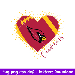 Arizona Cardinals Heart Logo Svg, Arizona Cardinals Svg, NFL Svg, Png Dxf Eps Digital File