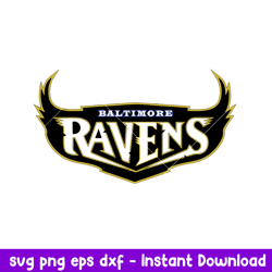 Baltimore Ravens Logo Svg, Baltimore Ravens Svg, NFL Svg, Png Dxf Eps Digital FIle