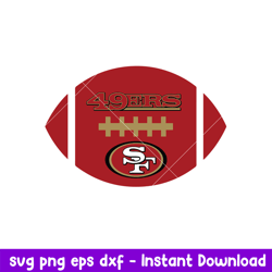 Baseball San Francisco 49ers Team Logo Svg, San Francisco 49ers Svg, NFL Svg, Png Dxf Eps Digital File