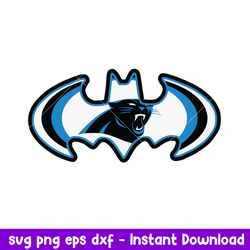 Batman Carolina Panthers Svg, Carolina Panthers Svg, NFL Svg, Png Dxf Eps Digital File