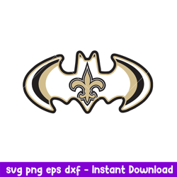 Batman New Orleans Saints Svg, New Orleans Saints Svg, NFL Svg, Png Dxf Eps Digital File