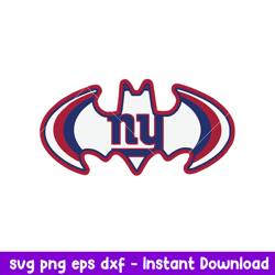 Batman New York Giants Svg, New York Giants Svg, NFL Svg, Png Dxf Eps Digital File