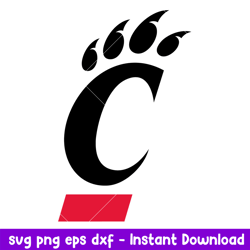 Cincinnati Bearcats Logo Svg, Cincinnati Bearcats Svg, NCAA Svg, Png Dxf Eps Digital File