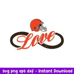 Cleveland Browns Love Svg, Cleveland Browns Svg, NFL Svg, Png Dxf Eps Digital File