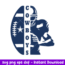 Dallas Cowboys Player Football Logo Svg, Dallas Cowboys Svg, NFL Svg, Png Dxf Eps Digital File