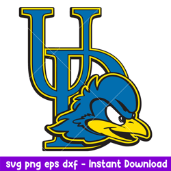 Delaware Blue Hens Logo Svg, Delaware Blue Hens Svg, NCAA Svg, Png Dxf Eps Digital File