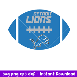 Detroit Lions Football Svg, Detroit Lions Svg, NFL Svg, Png Dxf Eps Digital File
