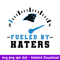 Fueled By Haters Carolina Panthers Svg, Carolina Panthers Svg, NFL Svg, Png Dxf Eps Digital File