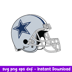 Helmet Dallas Cowboys Svg, Dallas Cowboys Svg, NFL Svg, Png Dxf Eps Digital File