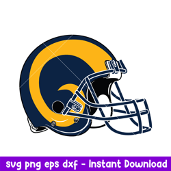Helmet Los Angeles Rams Svg, Los Angeles Rams Svg, NFL Svg, Png Dxf Eps Digital File