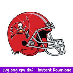 Helmet Tampa Bay Buccaneers Svg, Tampa Bay Buccaneers Svg, NFL Svg, Png Dxf Eps Digital File