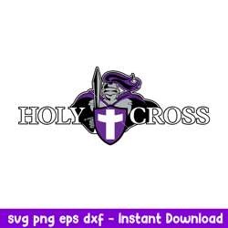 Holy Cross Crusaders Logo Svg, Holy Cross Crusaders Svg, NCAA Svg, Png Dxf eps Digital File