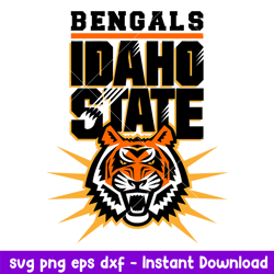 Idaho State Bengals Logo Svg, Idaho State Bengals Svg, NCAA Svg, Png Dxf Eps Digital File