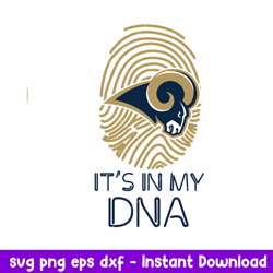 It's In My DNA Los Angeles Rams Svg, Los Angeles Rams Svg, NFL Svg, Png Dxf Eps Digital File