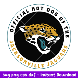 Jacksonville Jaguars Team Circle Logo Svg, Jacksonville Jaguars Svg, NFL Svg, Png Dxf Eps Digital File