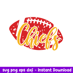 Kansas City Chiefs Baseball Svg, Kansas City Chiefs Svg, NFL Svg, Sport Svg, Png Dxf Eps Digital File