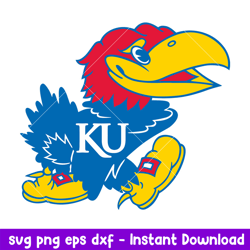 Kansas Jayhawks Logo Svg, Kansas Jayhawks Svg, NCAA Svg, Png Dxf Eps Digital File