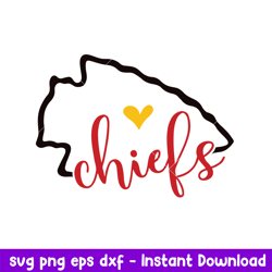 KC Chiefs Logo Svg, Kansas City Chiefs Svg, NFl Svg, Png Dxf Eps Digital File