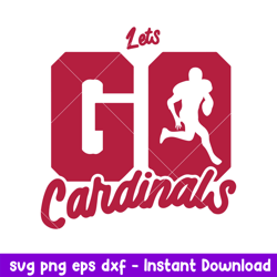 Let's Go Arizona Cardinals Svg, Arizona Cardinals Svg, NFL Svg, Png Dxf Eps Digital File