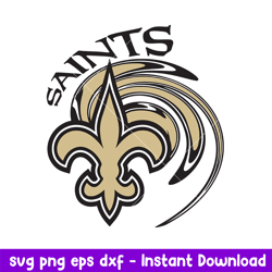 Logo New Orleans Saints Svg, Logo  Svg, NFL Svg, Png Dxf Eps Digital File