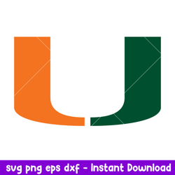 Miami Hurricanes Logo Svg, Miami Hurricanes Svg, NCAA Svg, Png Dxf Eps Digital File