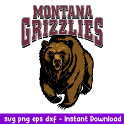 Montana Grizzlies Logo Svg, Montana Grizzlies Svg, NCAA Svg, Png Dxf Eps Digital File