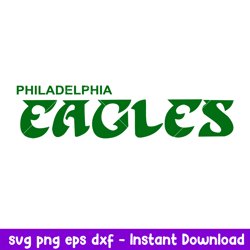 Philadelphia Eagles Logo Text Svg, Philadelphia Eagles Svg, NFL Svg, Png Dxf Eps Digital File