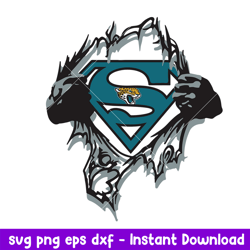 Superman Jacksonville Jaguars Svg, Jacksonville Jaguars Svg, NFL Svg, Png Dxf Eps Digital File