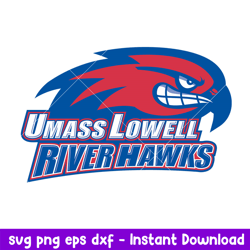 UMass Lowell River Hawks Logo Svg, UMass Lowell River Hawks Svg, NCAA Svg, Png Dxf Eps Digital File