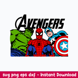 Avengers Superhero Svg, Avengers Characters Svg, Marvel Svg, Png Dxf Eps File