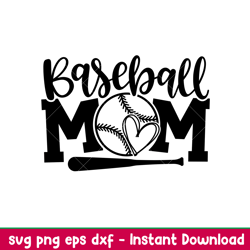 Baseball Mom, Baseball Mom Svg, Mom Life Svg, Mothers Day Svg, Baseball Svg, dxf,eps,png file