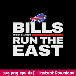 Buffalo Bills Run The East Svg, Buffalo Bills Svg, Bills Nfl Svg, Png Dxf Eps File