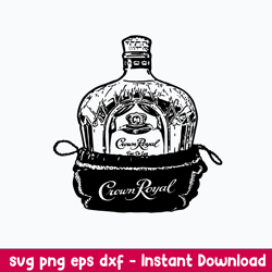 Crown Royal Svg, Crown Royal whiskey Svg, Png Dxf Eps File