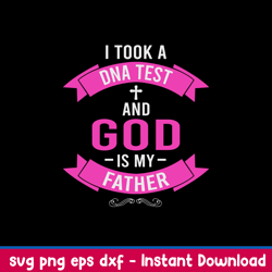 I Took A DNA Test And God Is My Father Svg, Png Dxf Eps File