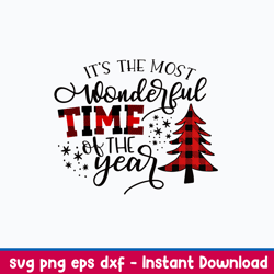 It_s the most wonderful time Of The Year Svg, Christmas Svg, Png Dxf Eps File