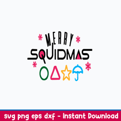 Merry  Squidmas Time To Play Svg, Squis Game Svg, Christmas Svg, Png Dxf Eps File