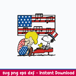 Schroeder Playing Piano Woodstock And Snoopy Svg, Png Dxf Eps File