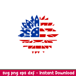 Sunflower American Flag, Sunflower American Flag Svg, 4th of July Svg, Patriotic Svg, Independence Day Svg, USA Svg, png