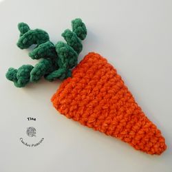CROCHET PATTERN - Carrot Lovey, Cute Pattern, Crochet Carrot Pattern, Crochet Plushie Pattern, Amigurumi Tutorial
