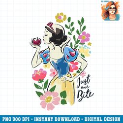Disney Princess Snow White Just One Bite Floral PNG Download