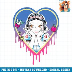Disney Princess Snow White Pretty Heart Drips PNG Download
