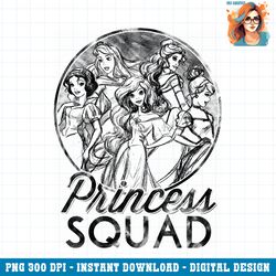 Disney Princess Squad Ariel Belle Line Art PNG Download C1 PNG Download