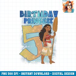 Disney Princesses Moana Fifth Birthday Princess PNG Download