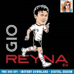 Gio Reyna Caricature United States Soccer PNG Download