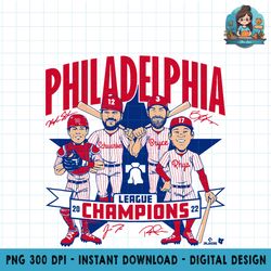 2022 League Champions Caricature Philadelphia Baseball PNG Download